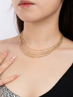 5 layer delicate chain necklace