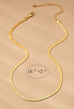 Real gold 18k dipped herrinbone necklace