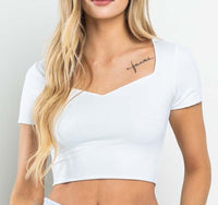 Sweet heart neckline top