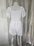 White bubble Romper