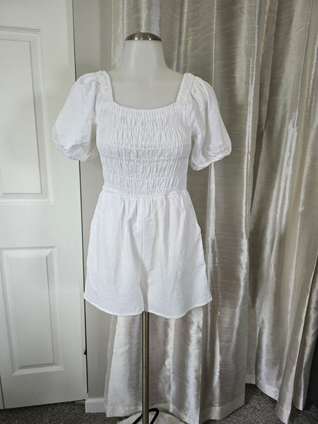 White bubble Romper